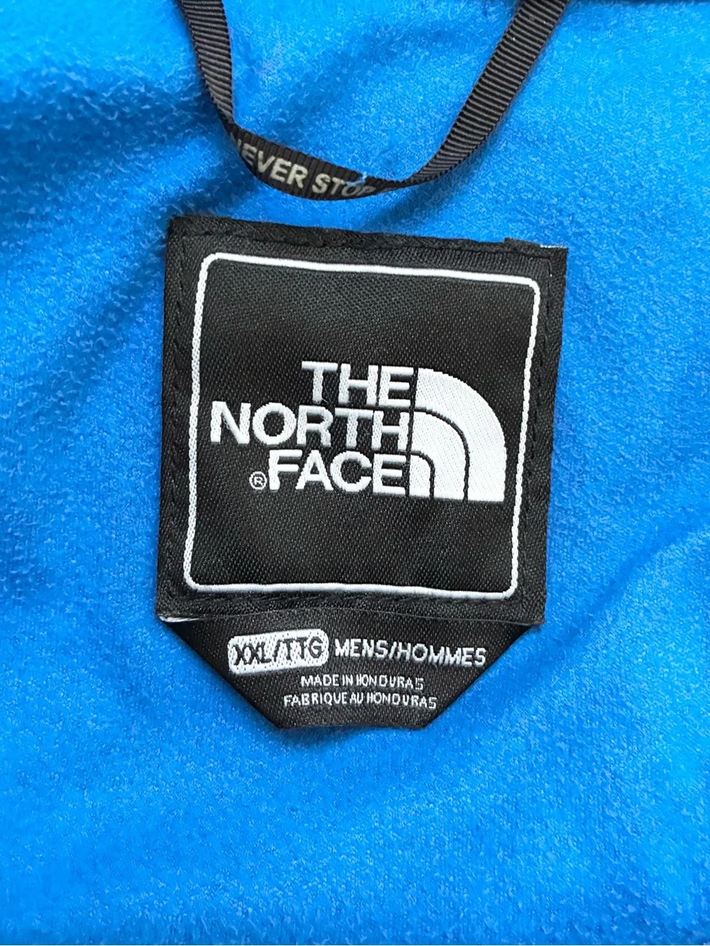 The North Face Men’s Apex Bionic Jacket Black with Blue Fleece Lining Size XXL